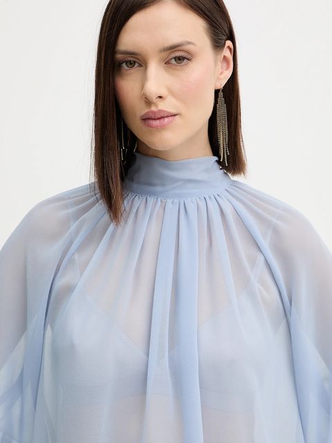 Guess bluzka AUDRINE damska kolor niebieski wzorzysta W5BH84 W3022