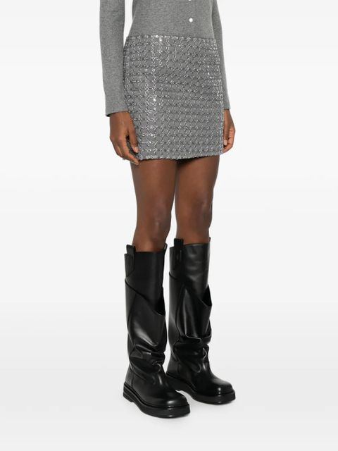 ROTATE BIRGER CHRISTENSEN beaded mini skirt - Grey - zdjęcie produktu nr 2