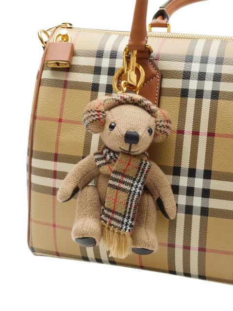 Burberry Thomas Bear check-scarf bag charm - Neutrals