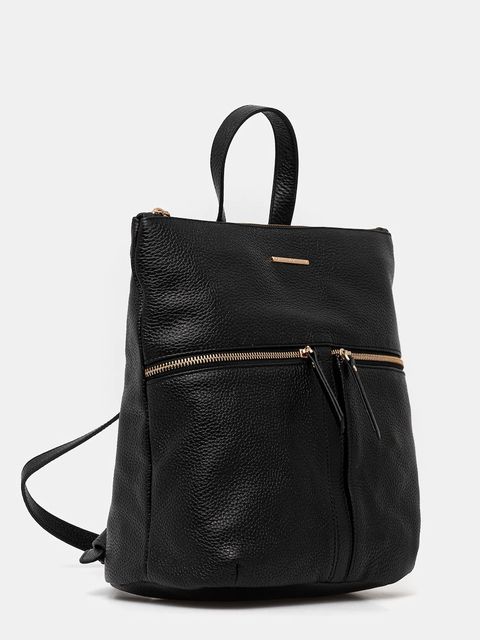 Geox plecak skórzany IRENIE damski kolor czarny duży gładki D25JVA 00046