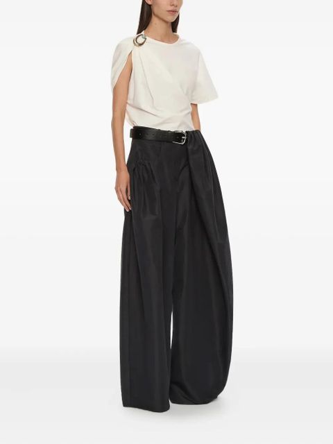 Christopher Esber cocoon belted taffeta trousers - Grey