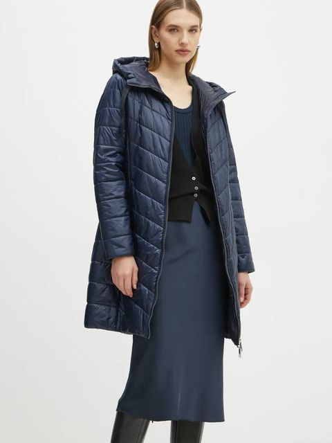 BOSS Orange kurtka damska kolor granatowy przejściowa 50527814