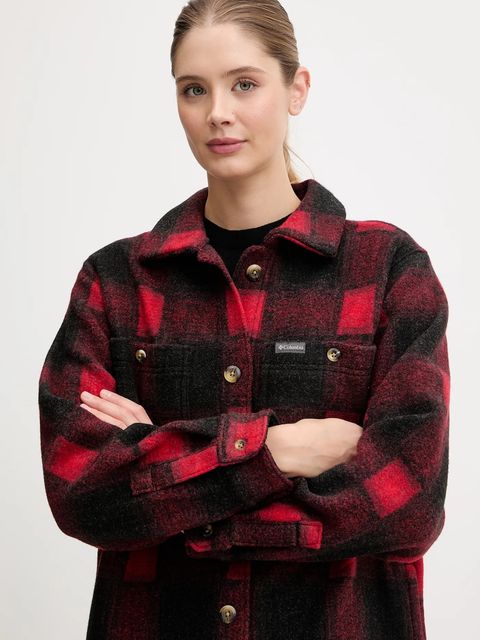 Columbia kurtka koszulowa Wildest Venture kolor czerwony przejściowa 2136171