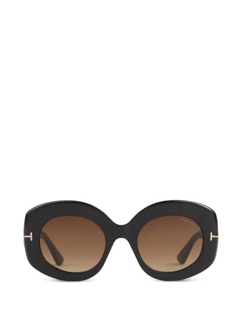 TOM FORD oval-frame sunglasses - Black - zdjęcie produktu nr 1