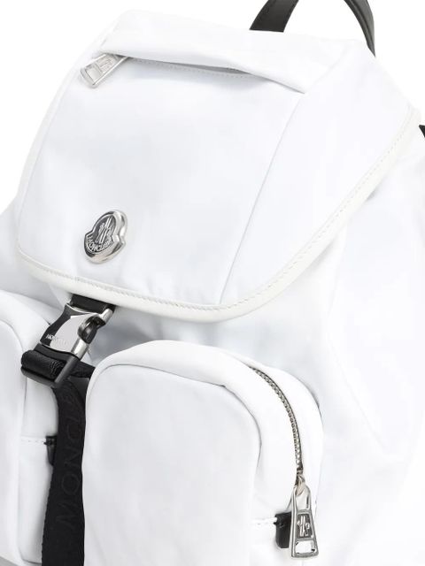 Moncler logo-plaque backpack - White