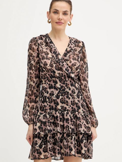 Morgan sukienka kolor brązowy mini rozkloszowana RLEOL.F - zdjęcie produktu nr 1