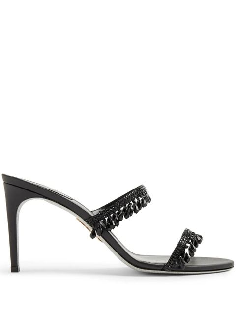 René Caovilla Chandelier 80mm open-toe sandals - Black - zdjęcie produktu nr 1