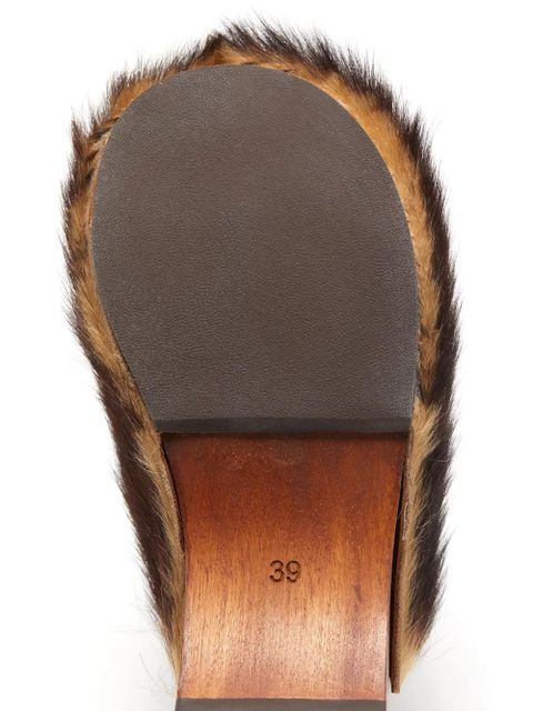 Acne Studios 70mm wood clogs - Brown