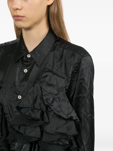 Comme Des Garçons ruffled midi shirt - Black