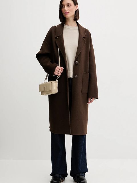 Calvin Klein Jeans sweter bawełniany damski kolor beżowy lekki LV047D305G - zdjęcie produktu nr 2