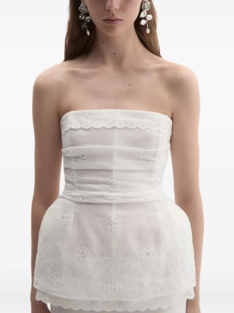 Magda Butrym embroidery corset top - White