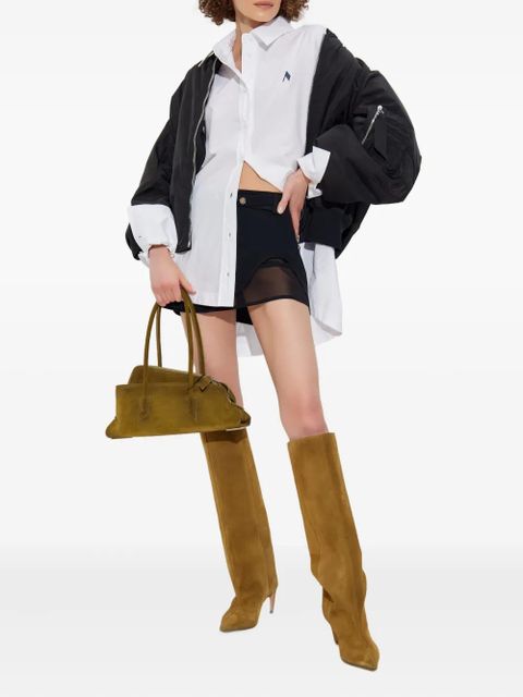 The Attico belted mini skirt - Black