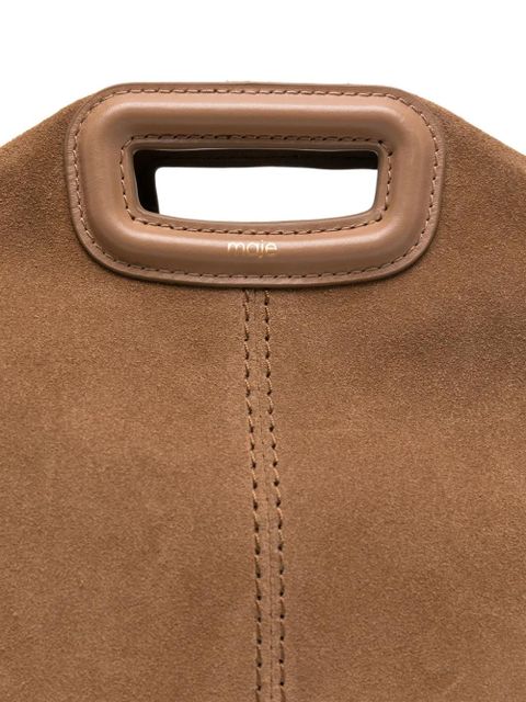Maje miss M fringed suede shoulder bag - Brown