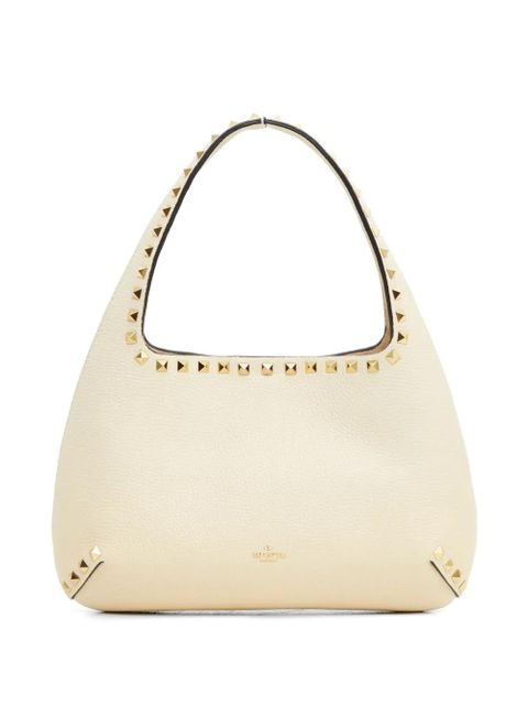 Valentino Garavani Rockstud small shoulder bag in grainy calfskin - Neutrals - zdjęcie produktu nr 2
