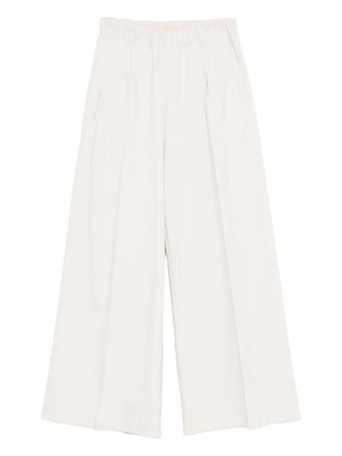 SOLOTRE elasticated-waistband trousers - White - zdjęcie produktu nr 1