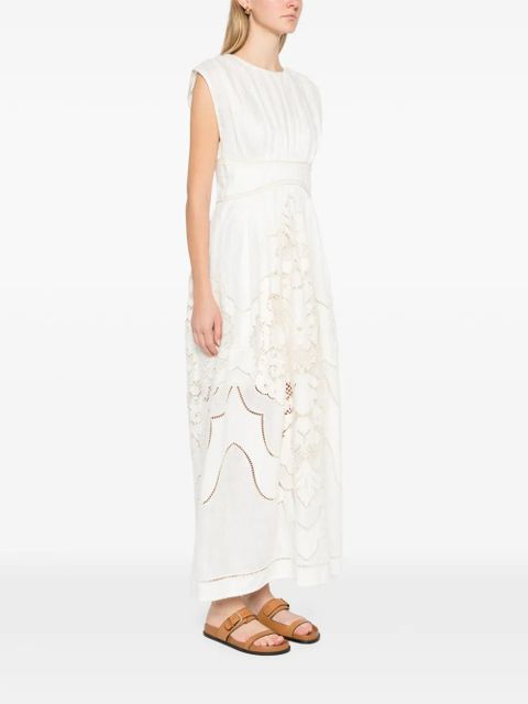 ZIMMERMANN Daylight waisted lace dress - White