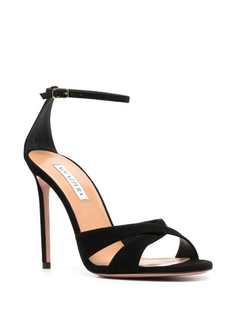 Aquazzura Divine 105mm suede sandals - Black - zdjęcie produktu nr 2