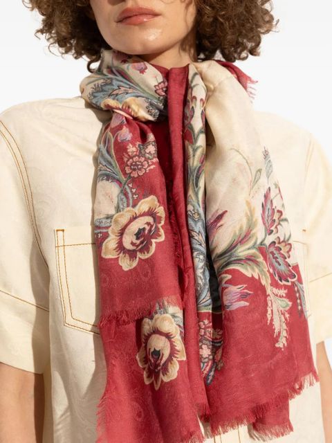 ETRO floral-print scarf - Red