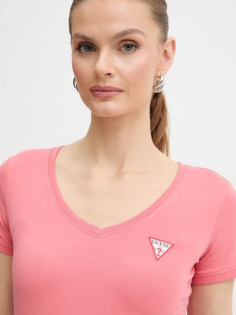 Guess t-shirt damski kolor pomarańczowy W2YI45 J1314