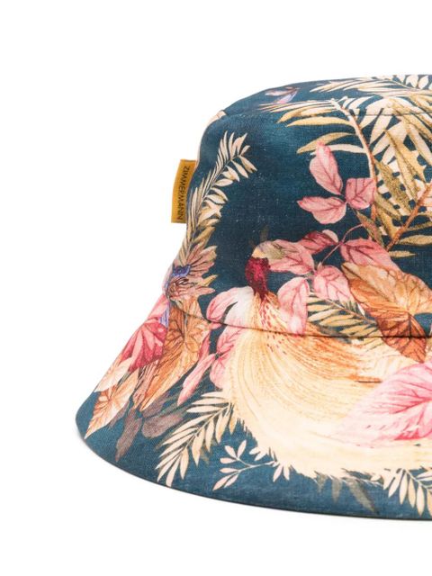 ZIMMERMANN printed canvas bucket hat - Blue - zdjęcie produktu nr 2