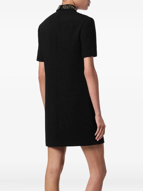 Versace embellished-collar mini dress - Black