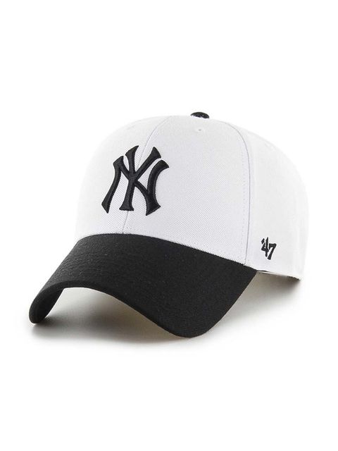 47 brand czapka z daszkiem MLB New York Yankees kolor biały z aplikacją B-SUMTT17WBP-WH