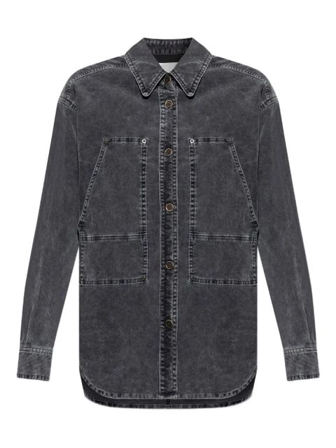MARANT ÉTOILE patch-pocket corduroy shirt - Grey - zdjęcie produktu nr 1