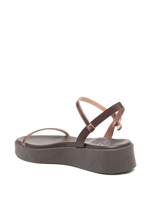Ancient Greek Sandals Irida stitch-strap sandals - Brown