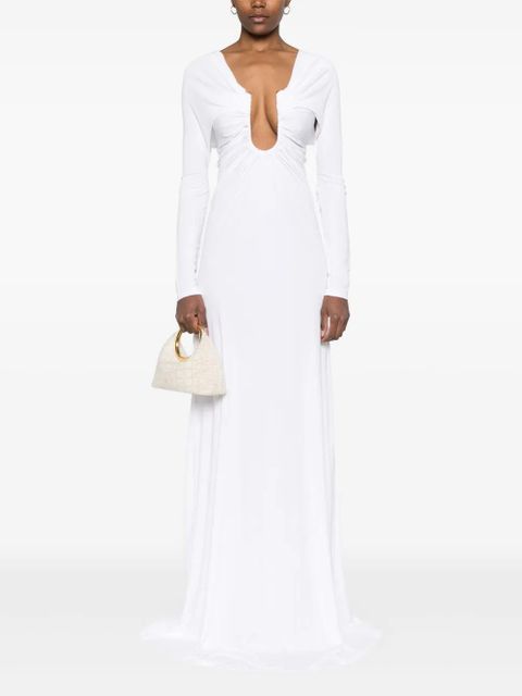 Christopher Esber Arced Palm maxi dress - White