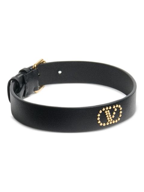 Valentino Garavani VLogo Signature leather choker - Black