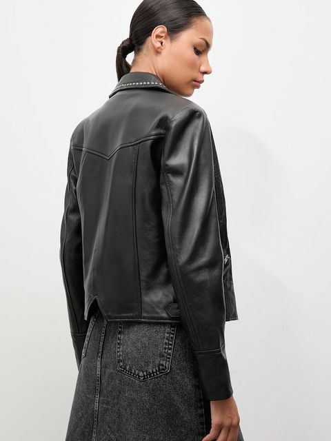 Answear.LAB ramoneska skórzana kolor czarny przejściowa - zdjęcie produktu nr 2