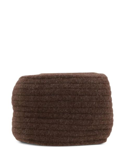 Loro Piana ribbed beanie - Brown