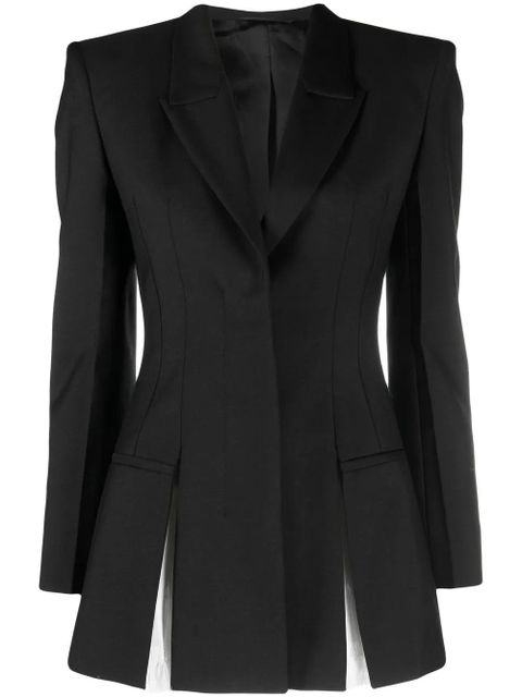 Givenchy shoulder-pads wool-mohair blazer - Black - zdjęcie produktu nr 1