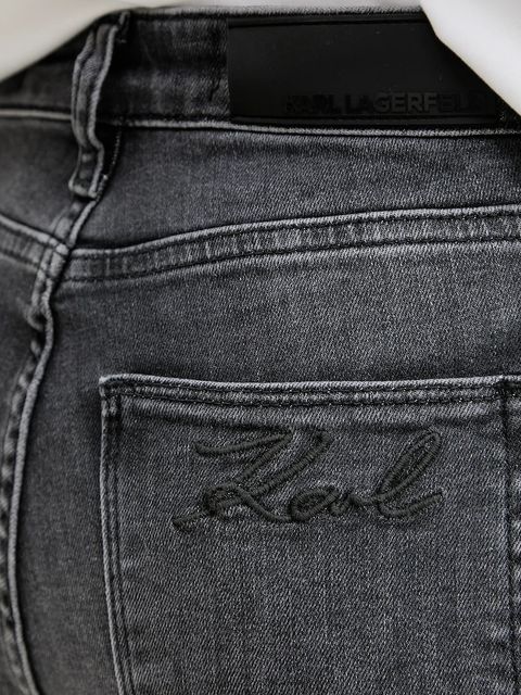 Karl Lagerfeld jeansy damskie kolor szary A3W10016