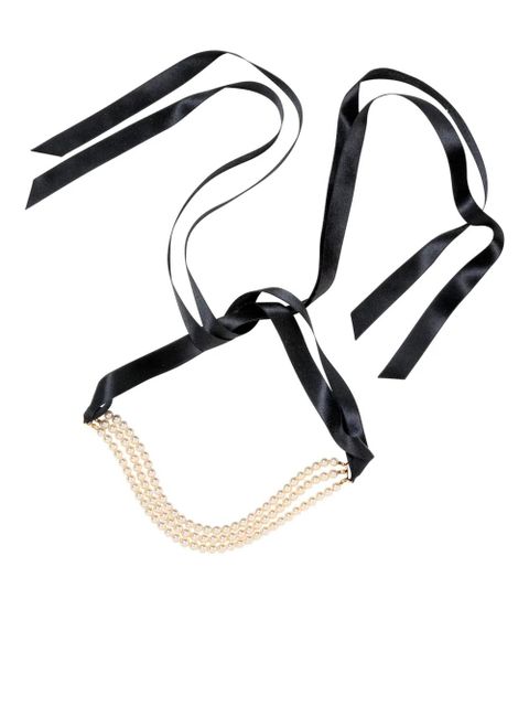 Jennifer Behr Blaire faux pear-embellished choker - Neutrals - zdjęcie produktu nr 1