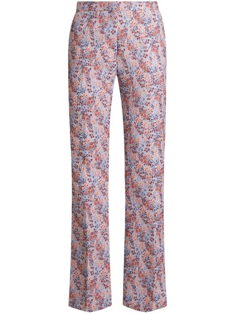 ETRO floral-jacquard trousers - Blue - zdjęcie produktu nr 1