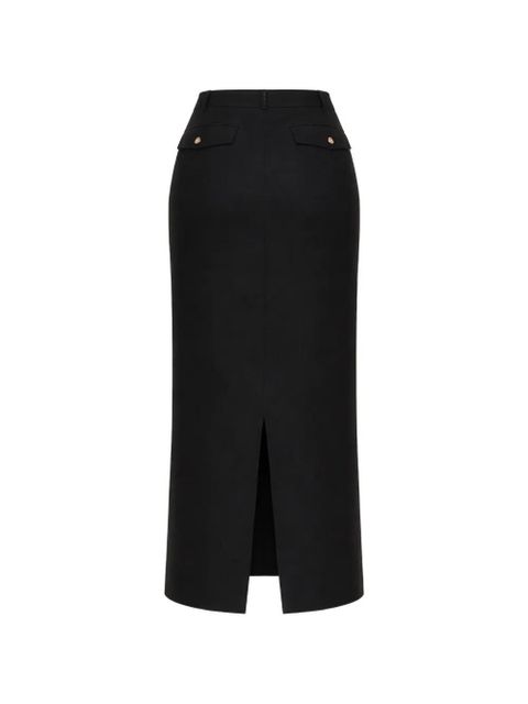 Reformation buttoned midi skirt - Black - zdjęcie produktu nr 2