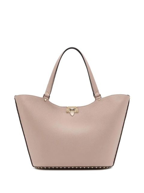 Valentino Garavani Rockstud grainy calfskin shopping bag - Pink - zdjęcie produktu nr 1