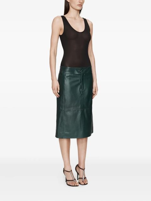 Christopher Esber Eddie panelled leather midi skirt - Green - zdjęcie produktu nr 2