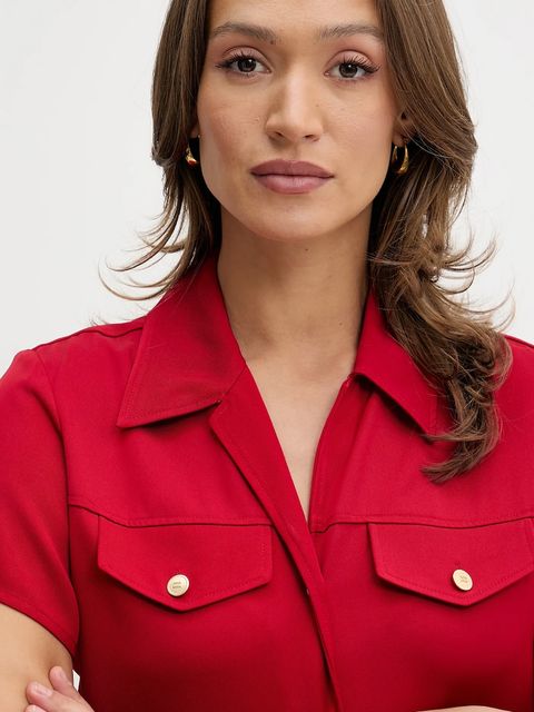 Tommy Hilfiger sukienka kolor czerwony mini prosta WW0WW45819