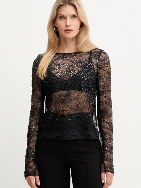 Patrizia Pepe bluzka damska kolor czarny wzorzysta 2M4514 J341 - zdjęcie produktu nr 1