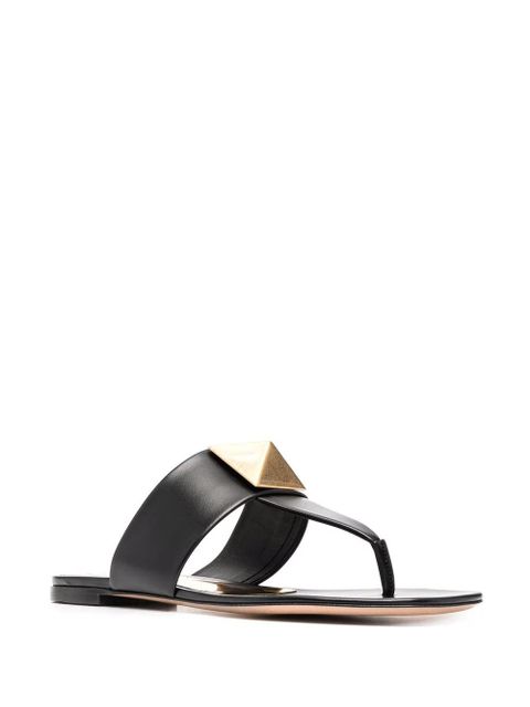 Valentino Garavani One Stud flat sandals - Black - zdjęcie produktu nr 2