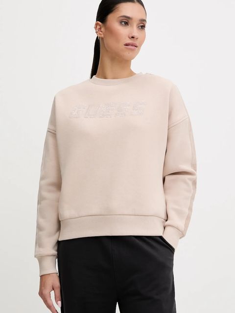 Guess bluza AELIA damska kolor beżowy gładka V5BQ10 KB681 - zdjęcie produktu nr 1