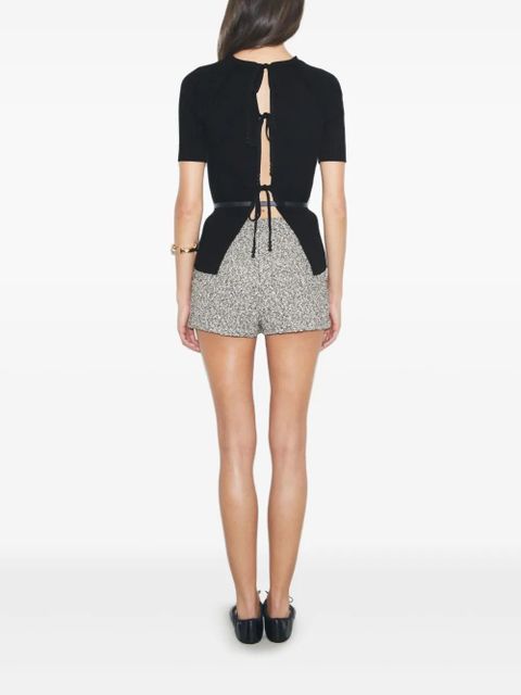 Tory Burch tweed speckled shorts - Black - zdjęcie produktu nr 2