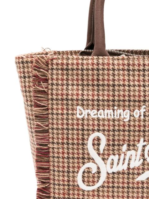 MC2 Saint Barth fringed embroidered tote bag - Brown