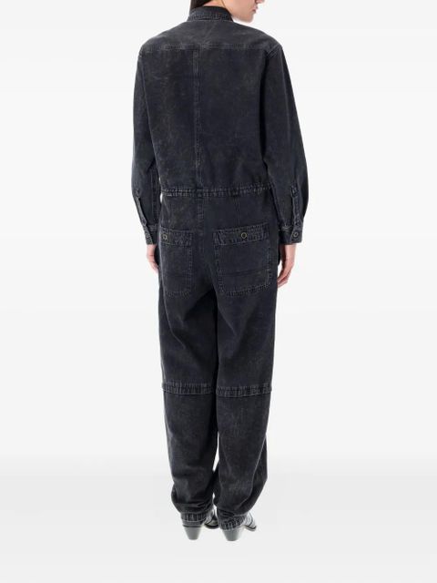 MARANT ÉTOILE buttoned flap-pocket jumpsuit - Black - zdjęcie produktu nr 2