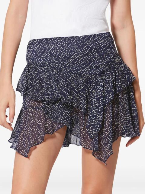 MARANT ÉTOILE Lolita ruffled-hem mini skirt - Blue