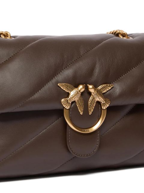 PINKO Classic Love Puff Maxi Quilt cross body bag - Brown