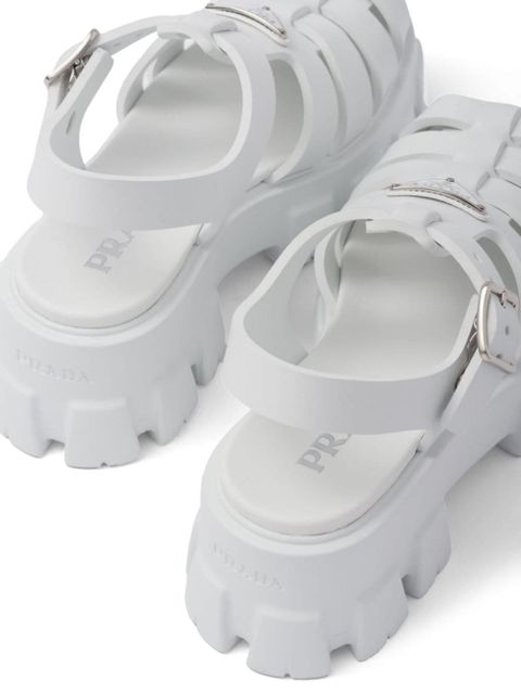 Prada Monolith platform sandals - White