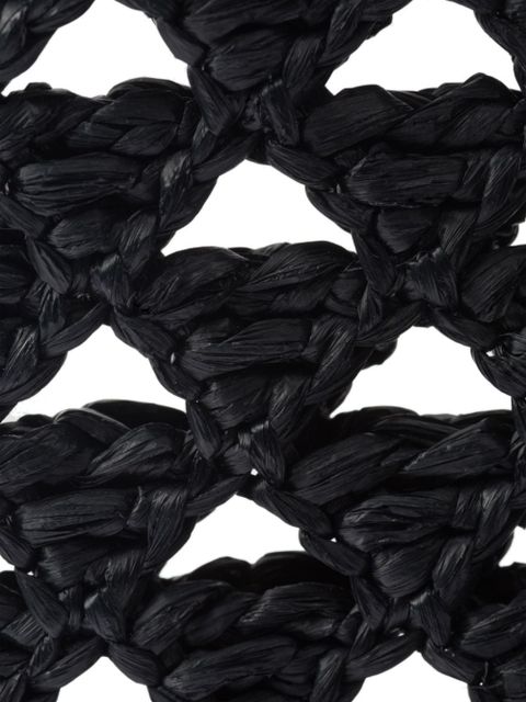 Prada woven crochet tote bag - Black